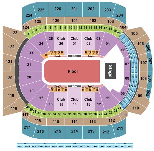  ENDSTAGE GA FLOOR 2 Seating Map Seating Chart