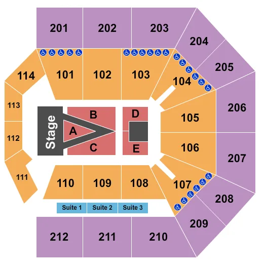  FOR KING AND COUNTRY Seating Map Seating Chart