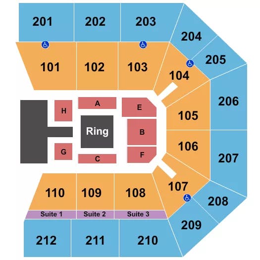  WRESTLING 3 Seating Map Seating Chart