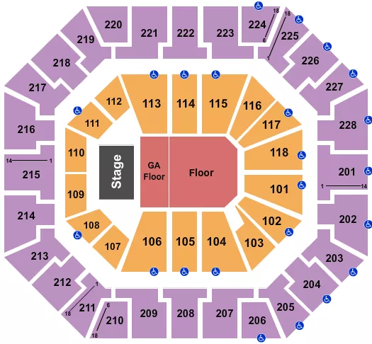  ENDSTAGE GA RSVD FLOOR Seating Map Seating Chart