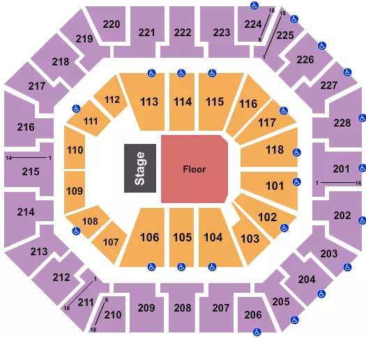  ENDSTAGE RESERVED FLOOR Seating Map Seating Chart