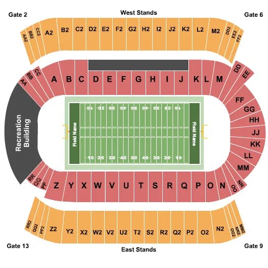 COMMONWEALTH STADIUM EDMONTON FOOTBALL Seating Map Seating Chart