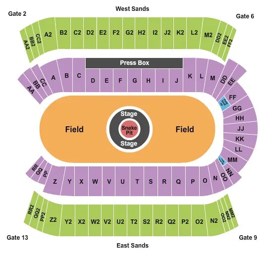 COMMONWEALTH STADIUM EDMONTON METALLICA Seating Map Seating Chart