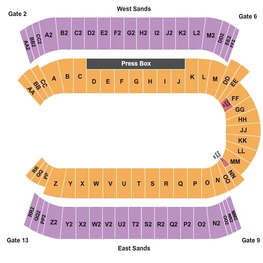 COMMONWEALTH STADIUM EDMONTON MONSTER JAM Seating Map Seating Chart