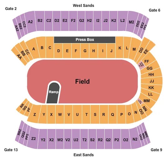 COMMONWEALTH STADIUM EDMONTON SNOWBOARD Seating Map Seating Chart