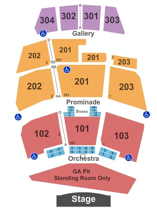  DEFTONES Seating Map Seating Chart