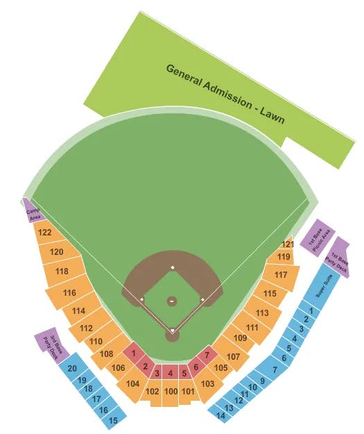  BASEBALL Seating Map Seating Chart