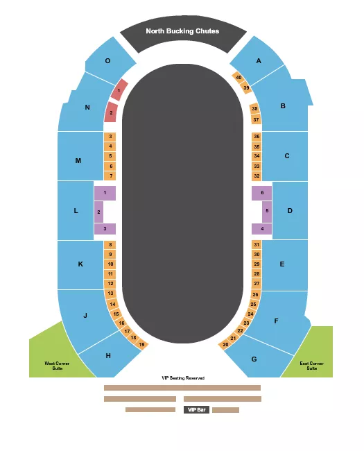  RODEO 3 Seating Map Seating Chart