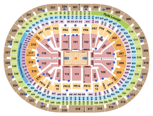 CRYPTOCOM ARENA BASKETBALL CLIPPERS Seating Map Seating Chart