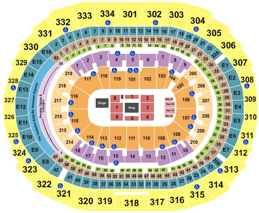CRYPTOCOM ARENA BOXING 5 Seating Map Seating Chart