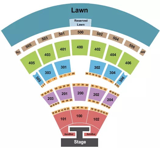  KENNY CHESNEY Seating Map Seating Chart