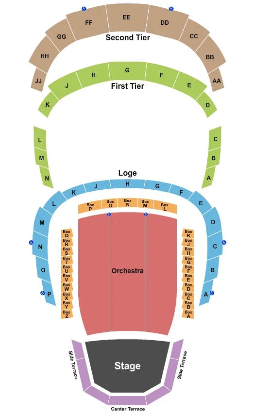  END STAGE Seating Map Seating Chart