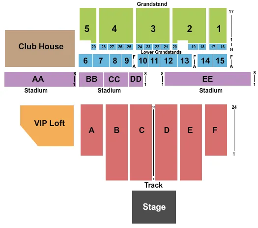  ENDSTAGE 6 Seating Map Seating Chart