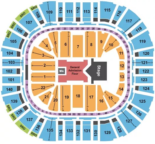  ENDSTAGE GA FLR 2 Seating Map Seating Chart