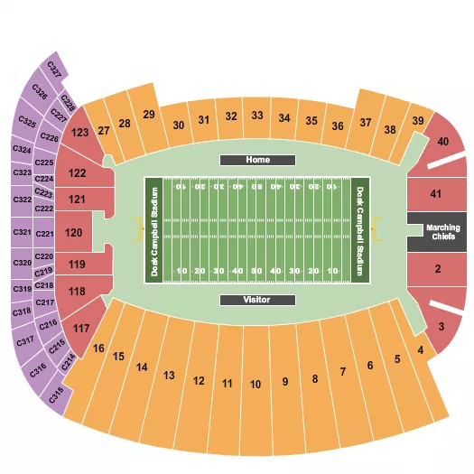  FOOTBALL Seating Map Seating Chart