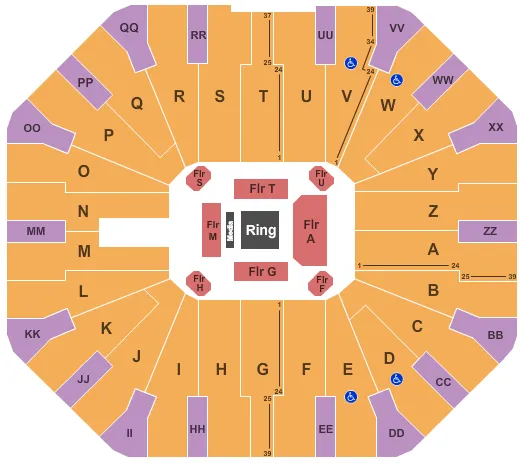  BOXING Seating Map Seating Chart