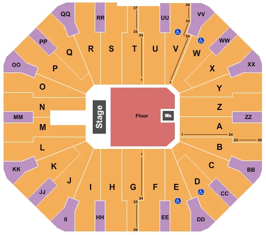  ENDSTAGE 2 Seating Map Seating Chart