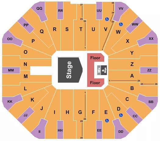  GRUPO FIRME Seating Map Seating Chart