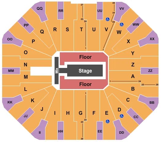  J BALVIN Seating Map Seating Chart