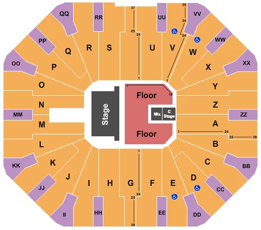  MANA Seating Map Seating Chart