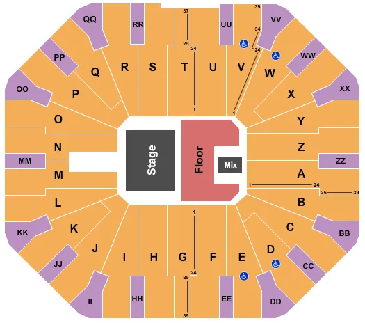  RICARDO ARJONA Seating Map Seating Chart