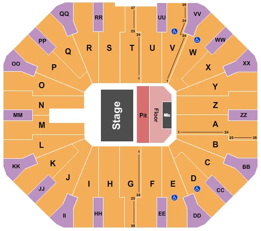  1975 Seating Map Seating Chart