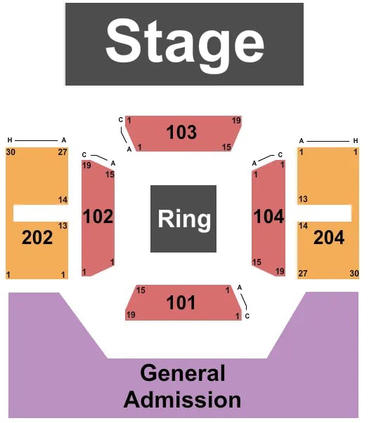  LION FIGHT 60 Seating Map Seating Chart