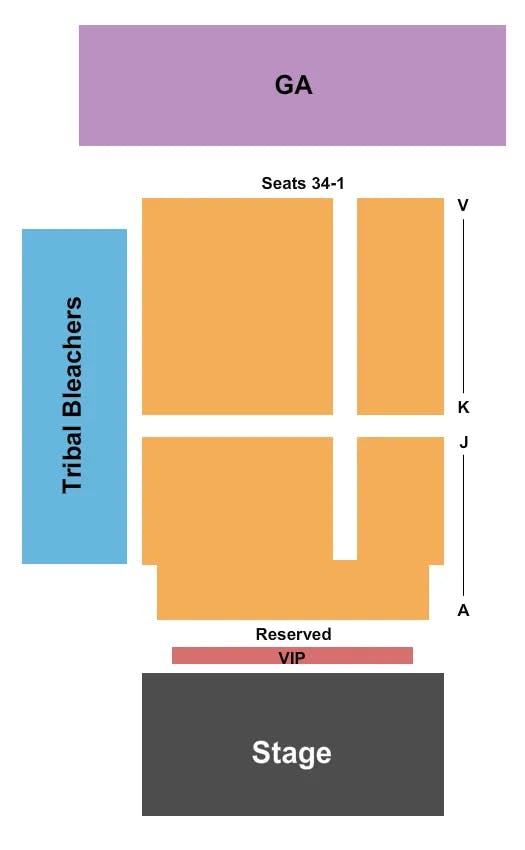  END STAGE Seating Map Seating Chart