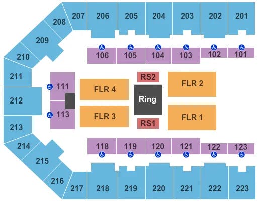  WWE Seating Map Seating Chart