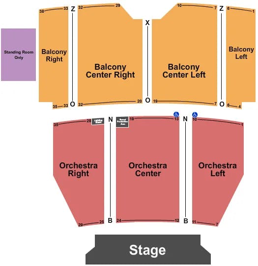 EGYPTIAN THEATRE BOISE ENDSTAGE 2 Seating Map Seating Chart