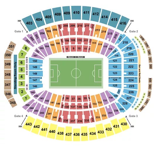  SOCCER Seating Map Seating Chart