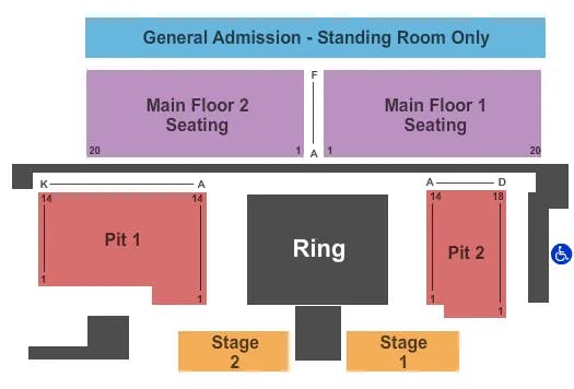 KEMBA LIVE WWE Seating Map Seating Chart