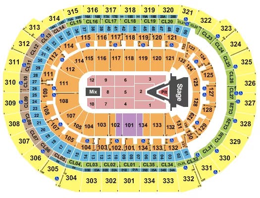  AEROSMITH Seating Map Seating Chart