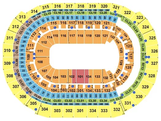  PERFORMANCE AREA Seating Map Seating Chart