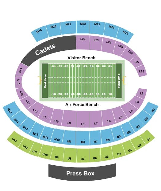  FOOTBALL Seating Map Seating Chart