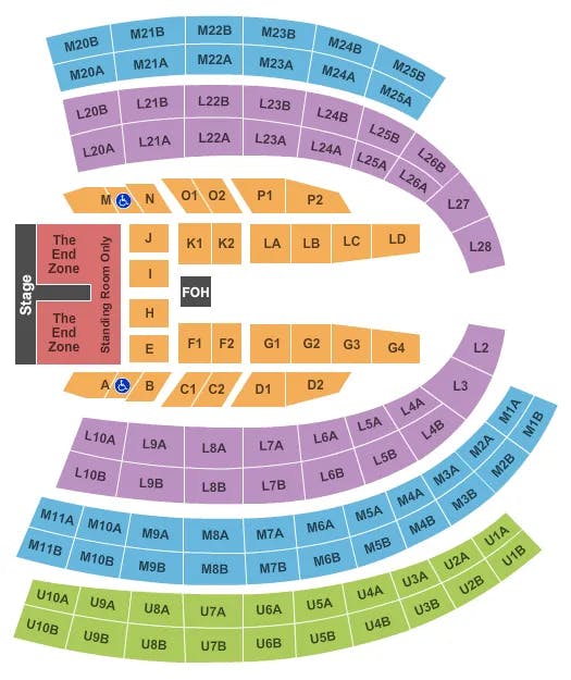  TIM MCGRAW Seating Map Seating Chart