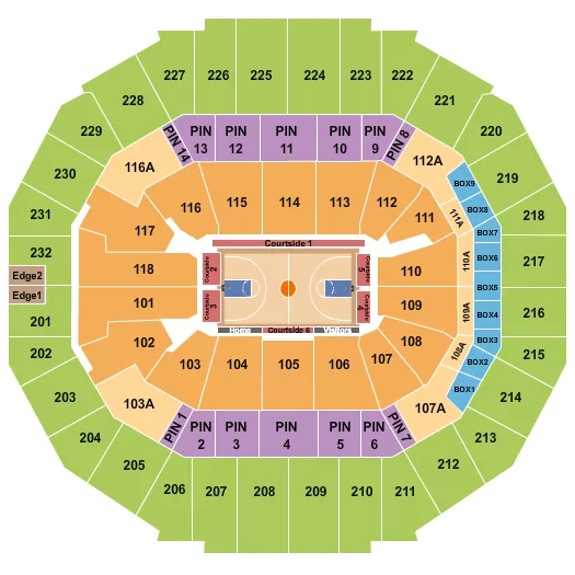  BASKETBALL GRIZZLIES Seating Map Seating Chart