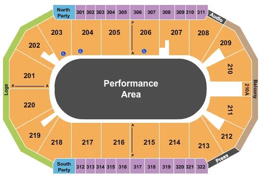  MONSTER TRUCKS Seating Map Seating Chart