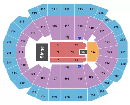  BARRY MANILOW Seating Map Seating Chart