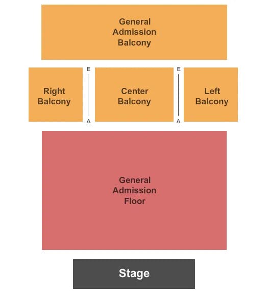  ENDSTAGE GA FLOOR Seating Map Seating Chart