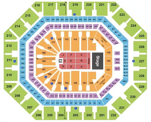  ENDSTAGE FRONT FLOOR Seating Map Seating Chart