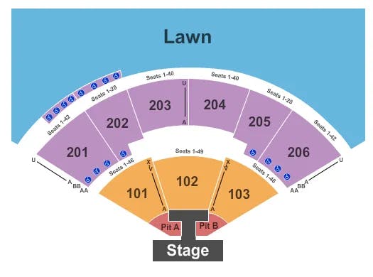  END STAGE Seating Map Seating Chart