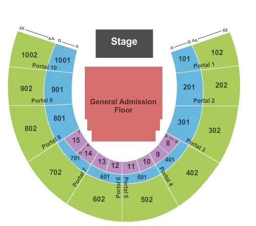  FULL GA FLOOR Seating Map Seating Chart