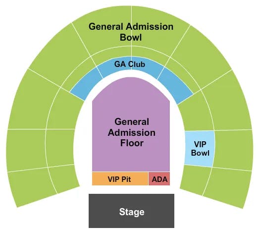 GA LEVEL WITH VIP 2 Seating Map Seating Chart