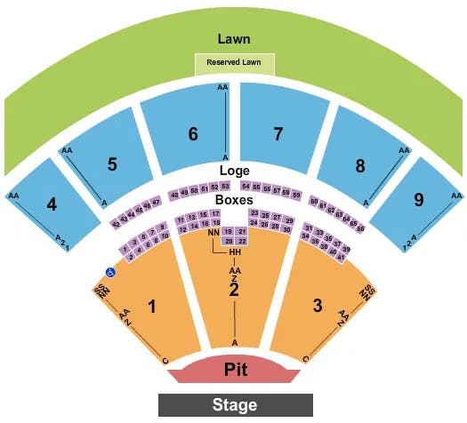  CHRIS STAPLETON Seating Map Seating Chart