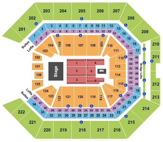  OZZY OSBOURNE Seating Map Seating Chart