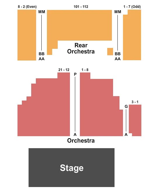  SEATING NO DECK Seating Map Seating Chart