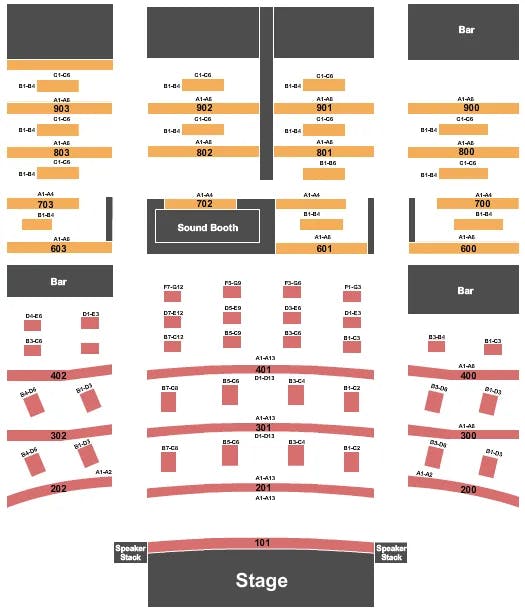 GRANADA THEATER DALLAS ENDSTAGE 2 Seating Map Seating Chart