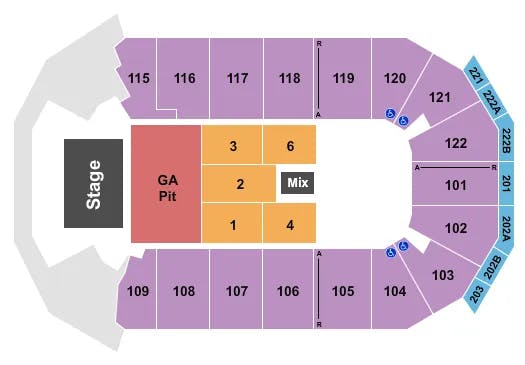  DOKKEN LYNCH MOB Seating Map Seating Chart