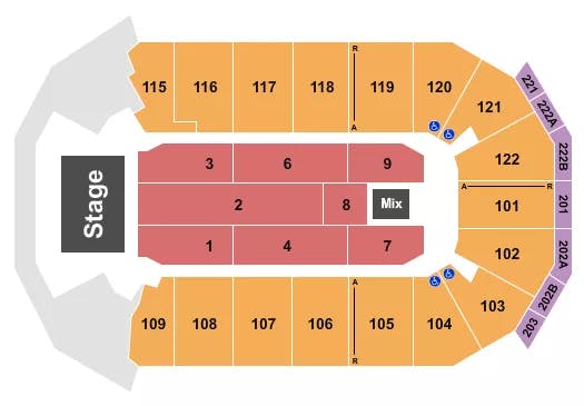  ENDSTAGE 3 Seating Map Seating Chart